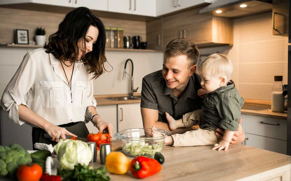 Cooking with toddler